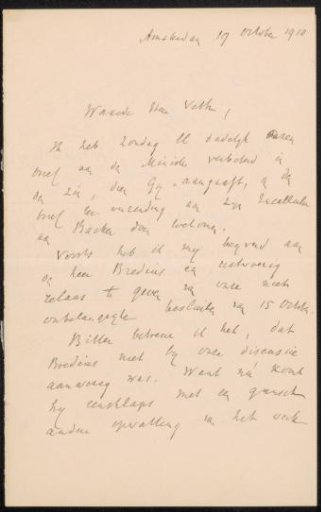 Letter to Jan Veth