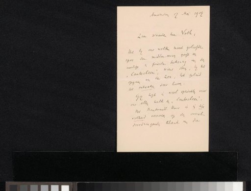 Letter to Jan Veth