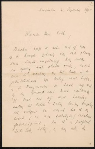 Letter to Jan Veth