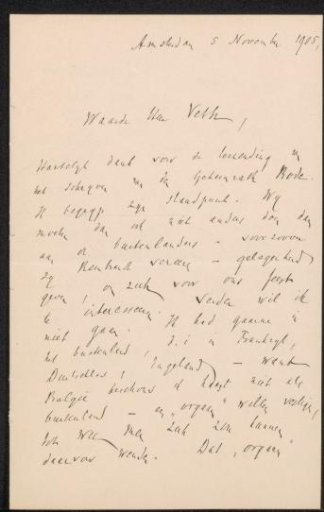 Letter to Jan Veth