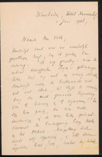Letter to Jan Veth