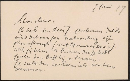 Letter to Jan Veth