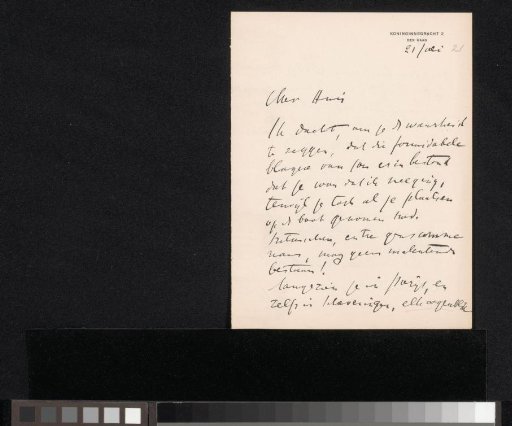 Letter to Jan Veth