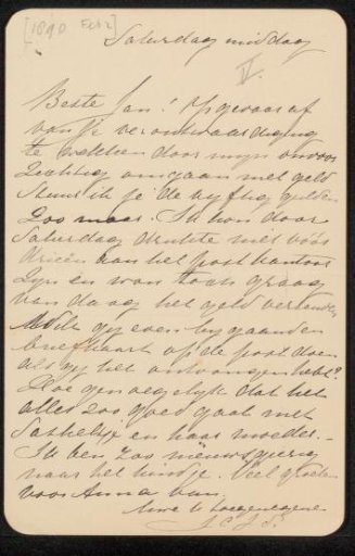 Letter to Jan Veth