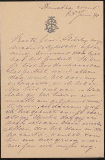 Letter to Jan Veth