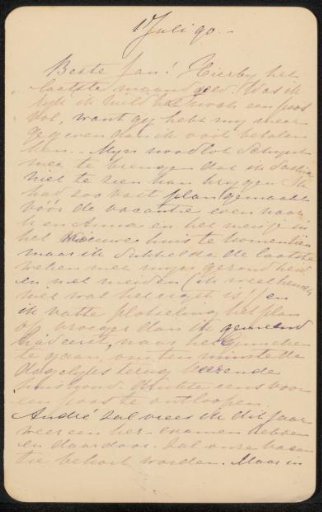 Letter to Jan Veth