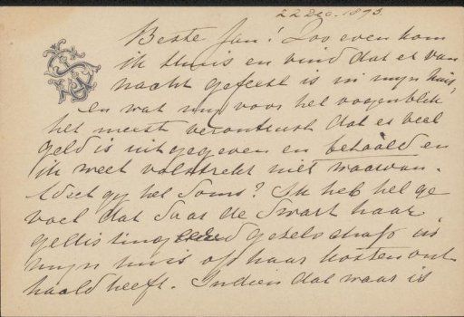 Letter to Jan Veth