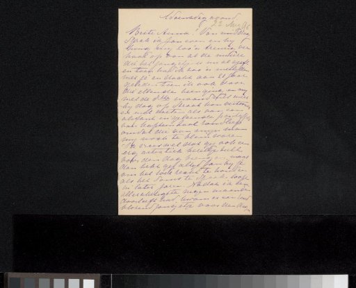 Letter to Anna Dorothea Dirks