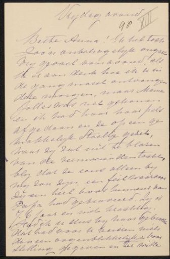 Letter to Anna Dorothea Dirks