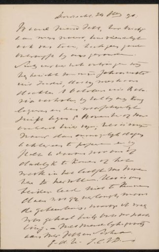 Letter to Jan Veth