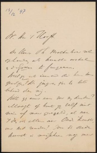 Letter to Cornelis Gerardus 't Hooft