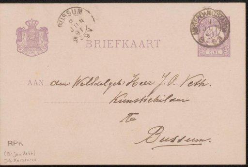 Postcard to Jan Veth