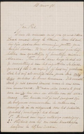 Letter to Jan Veth