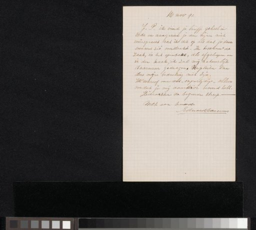 Letter to Jan Veth