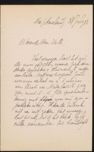 Letter to Jan Veth