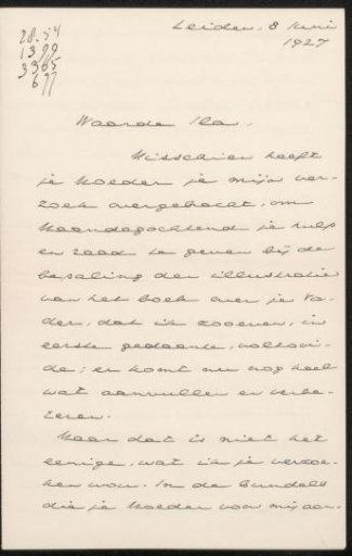 Letter to Alida Johanna Veth