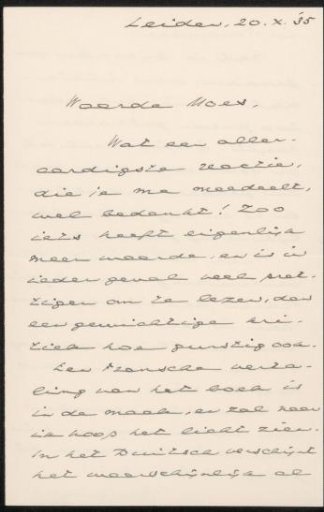 Letter to Christiaan Moes