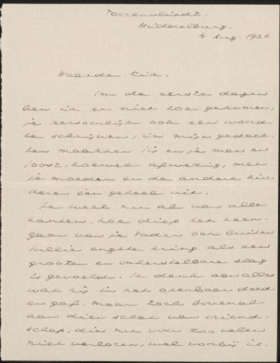 Letter to Saskia Delprat-Veth