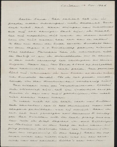 Letter to Anna Dorothea Dirks