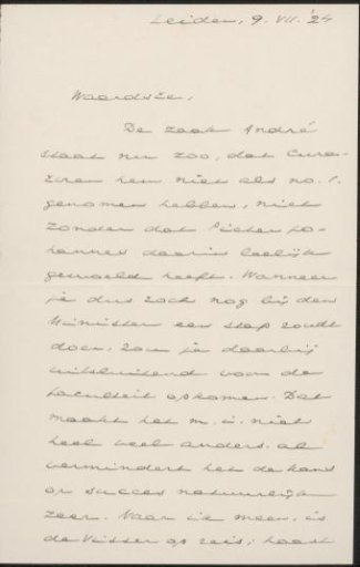 Letter to Jan Veth