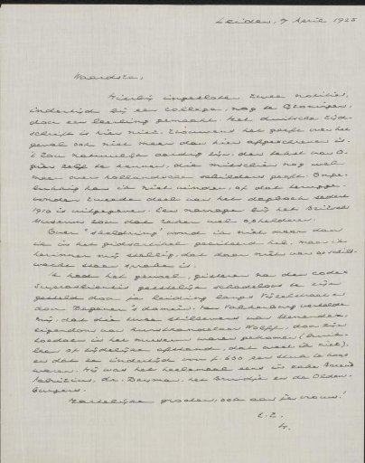 Letter to Jan Veth