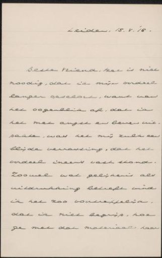 Letter to Jan Veth