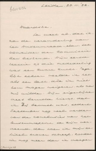 Letter to Jan Veth