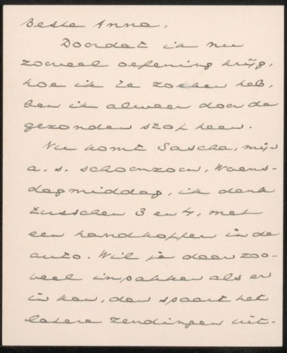 Letter to Anna Dorothea Dirks