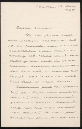 Letter to Anna Dorothea Dirks