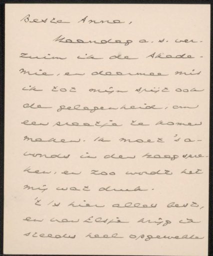 Letter to Anna Dorothea Dirks