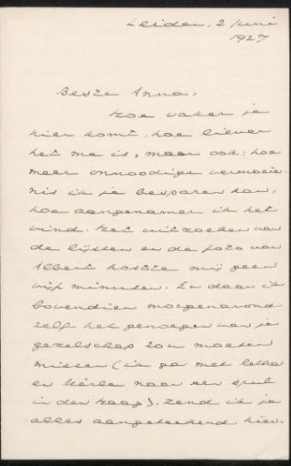 Letter to Anna Dorothea Dirks