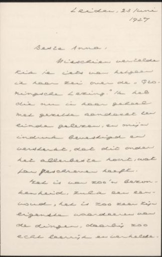 Letter to Anna Dorothea Dirks