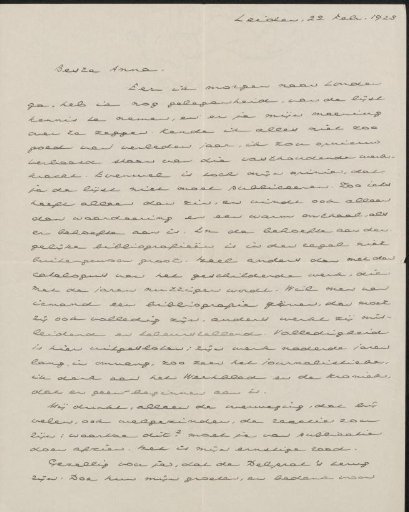 Letter to Anna Dorothea Dirks
