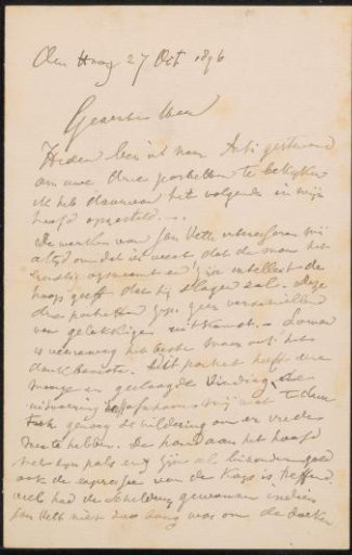 Letter to Jan Veth