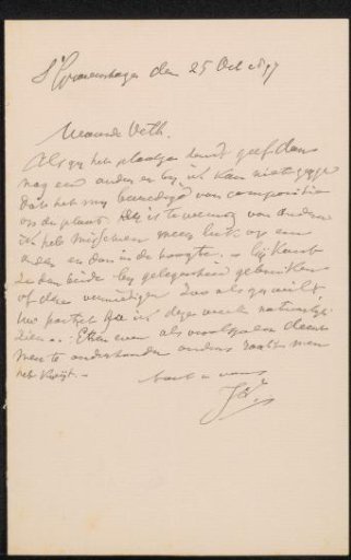 Letter to Jan Veth