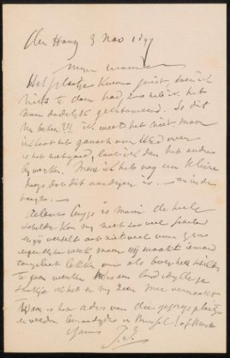 Letter to Jan Veth