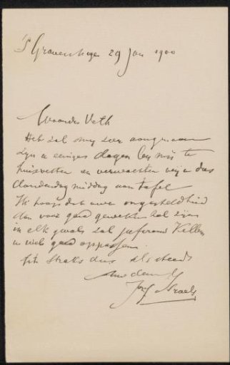 Letter to Jan Veth