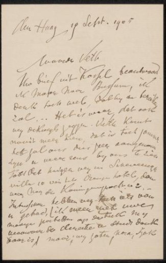 Letter to Jan Veth