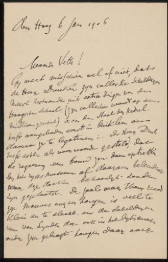 Letter to Jan Veth