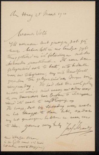 Letter to Jan Veth
