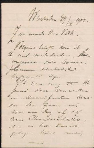 Letter to Jan Veth
