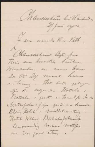 Letter to Jan Veth