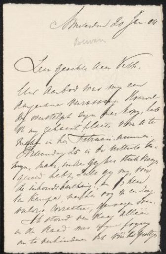 Letter to Jan Veth