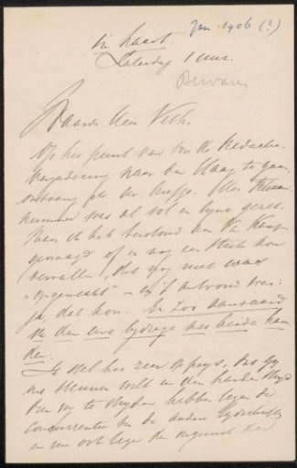 Letter to Jan Veth