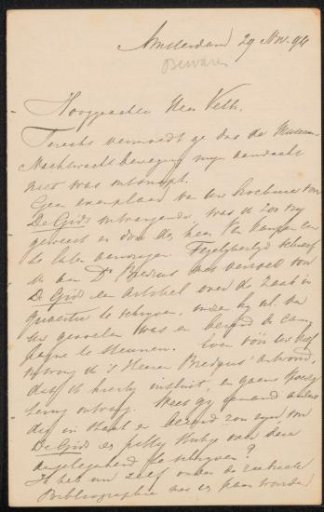 Letter to Jan Veth