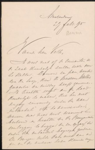 Letter to Jan Veth