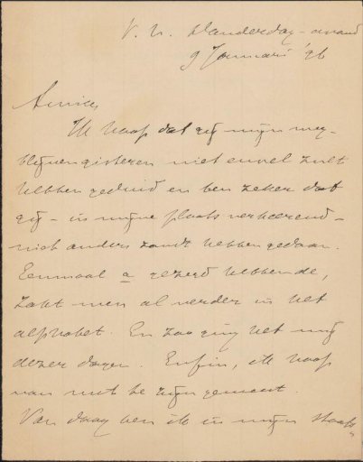 Letter to Jan Veth