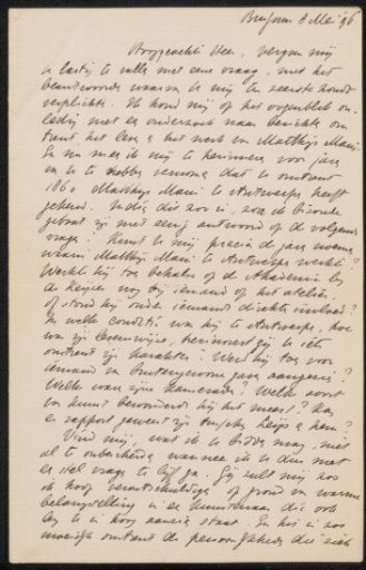 Letter to August Allebé