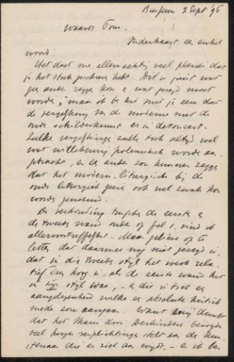Letter to Alphons Diepenbrock