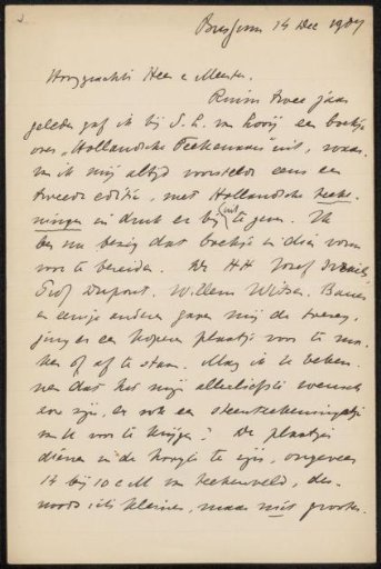 Letter to August Allebé